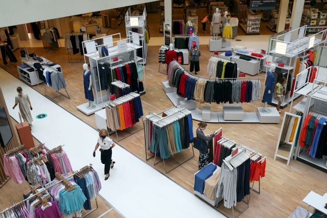 Customers at John Lewis in Kingston bought china tea sets and buttons (Steve Parsons/PA)