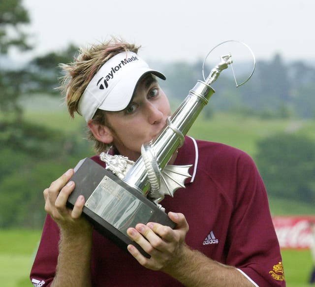 Poulter with the trophy 