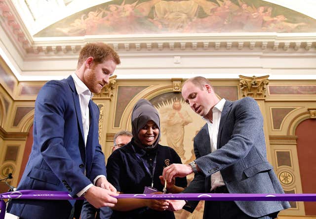 The Duke of Cambridge and Prince Harry open the Greenhouse Centre in London (Toby Melville/PA)