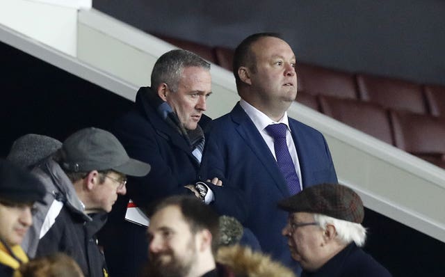 Paul Lambert watched on as Stoke lost to Manchester United. (Martin Rickett/PA)