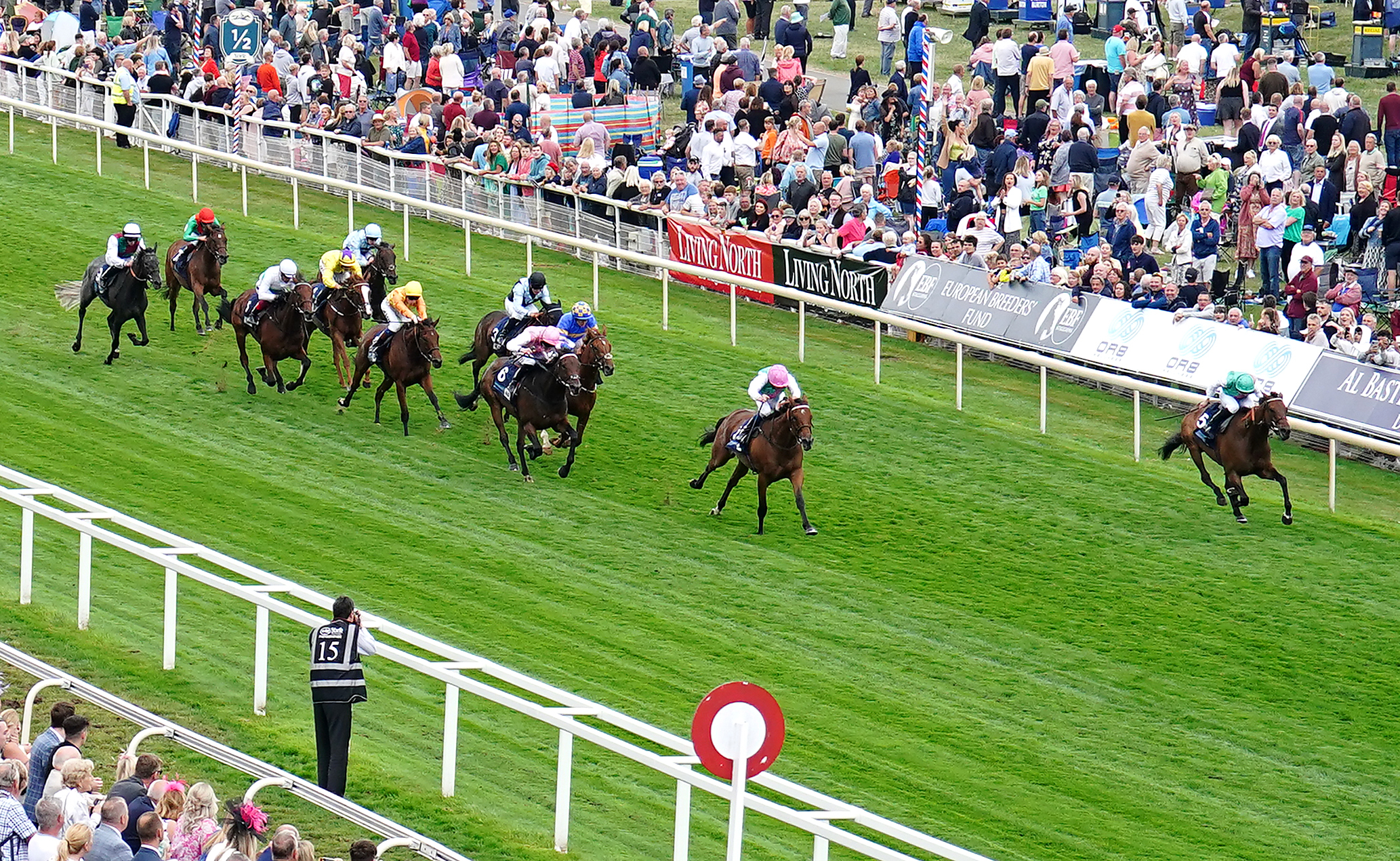 Haskoy (right) just got the better of fellow Juddmonte-owned filly Time Lock at York