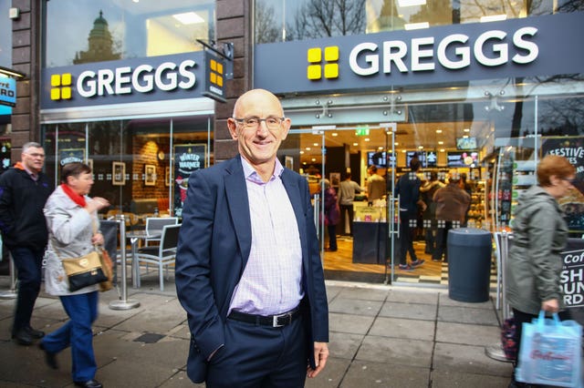 Greggs chief executive Roger Whiteside will receive an OBE (Greggs/PA)