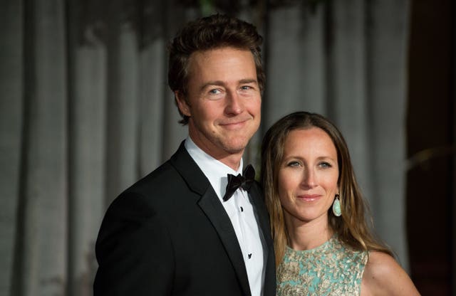 Edward Norton and his wife Shauna Robertson