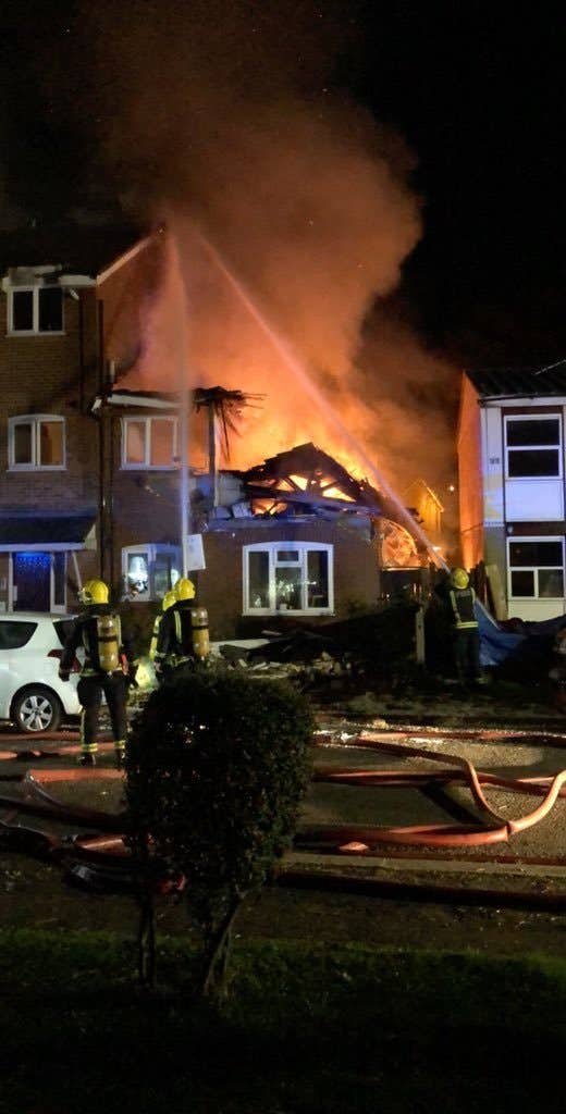 Fire rips through London flat after suspected gas explosion