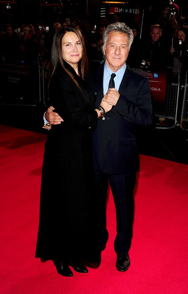 Dustin Hoffman and his wife Lisa in London