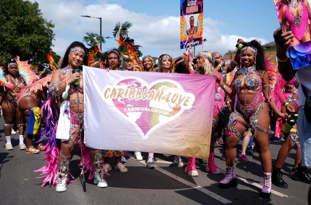 Dancers prepare to take part in the Adults' Parade