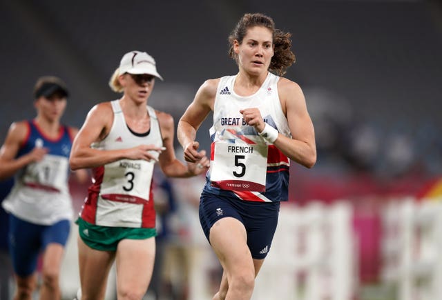 Kate French quickly surged to the front on the run-and-shoot