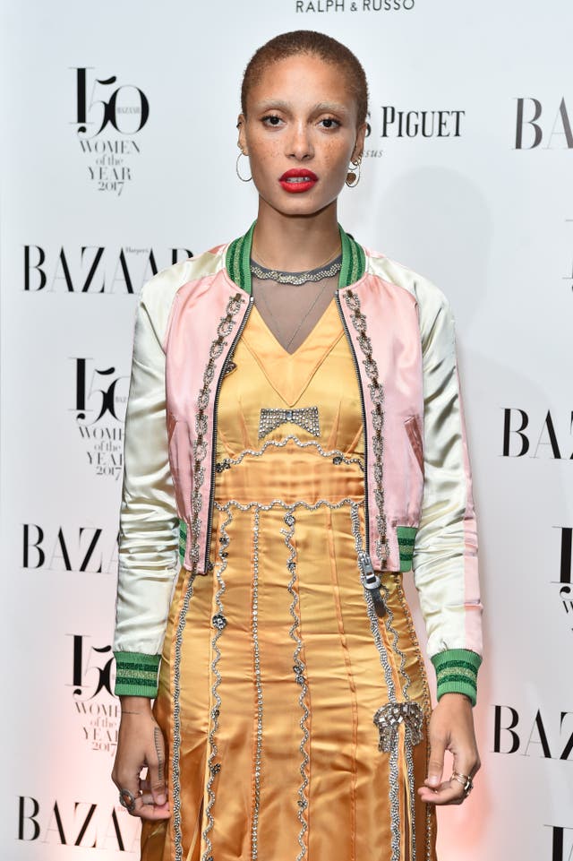 Adwoa Aboah attending the Harper's Bazaar Women of the Year Awards 2017, at Claridge's Hotel in London