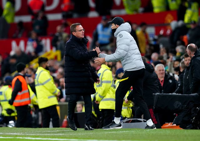 Ralf Rangnick oversaw Manchester United's 1-1 draw with Chelsea on Thursday