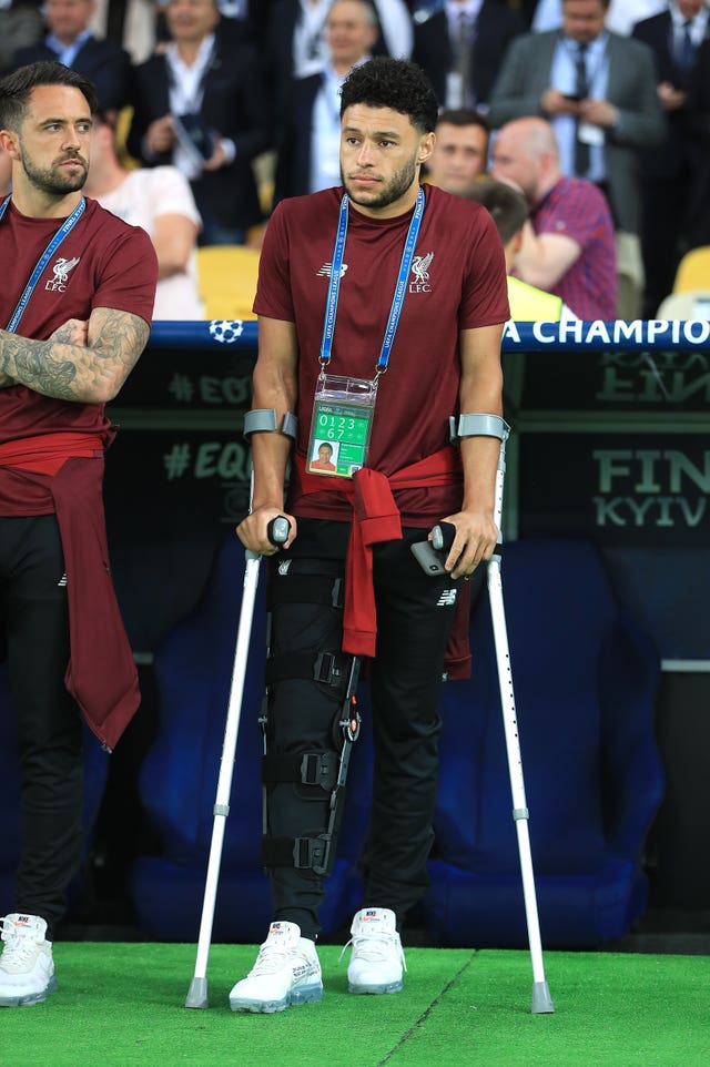 Alex Oxlade-Chamberlain has not played since rupturing knee ligaments in April (Mike Egerton/PA).