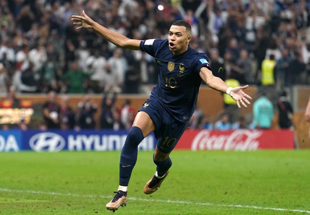 France’s Kylian Mbappe scored a World Cup final hat-trick
