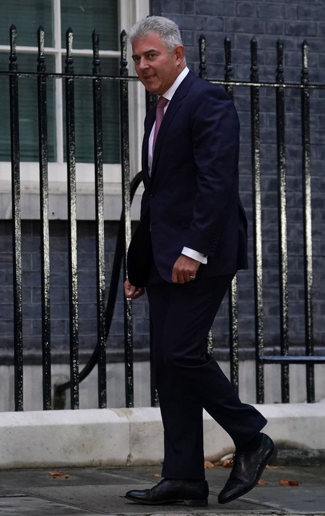 Brandon Lewis arriving at Downing Street for a meeting with the new Prime Minister Liz Truss 
