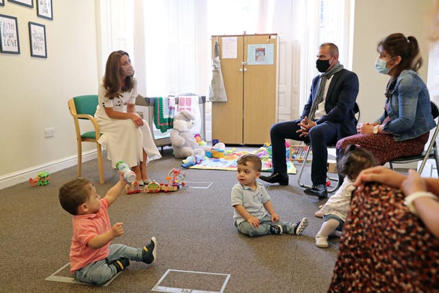 The Duchess of Cambridge visits Baby Basics UK And Baby Basics Sheffield