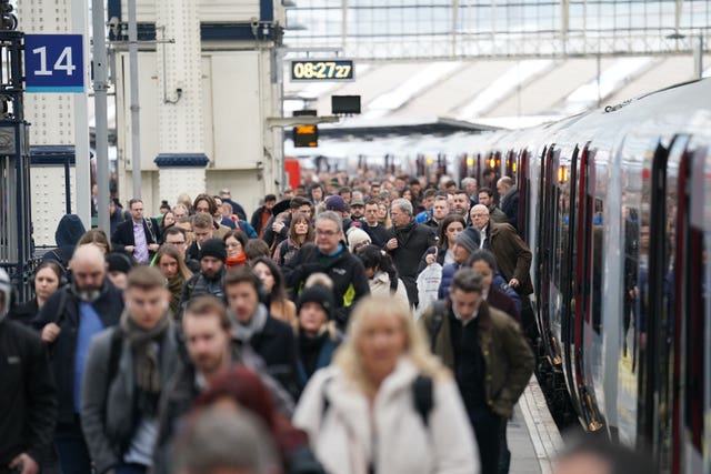 Passengers at London Waterloo