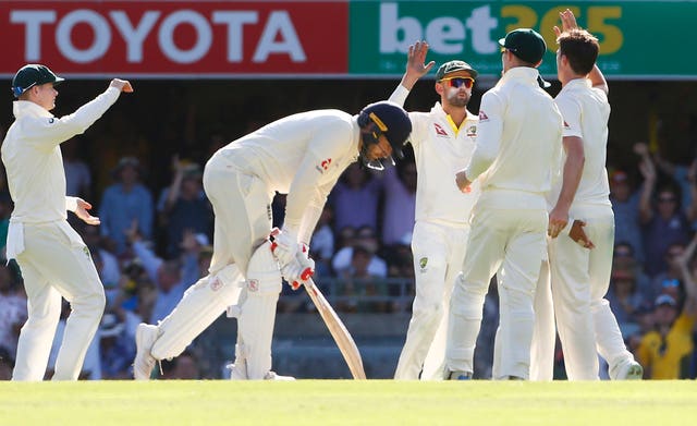 Australia celebrate Mark Stoneman's wicket on day one of the Ashes