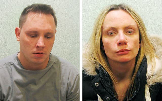 Ben Butler and Jennie Gray, who were jailed for their part in the death of their daughter Ellie Butler (Metropolitan Police/PA)
