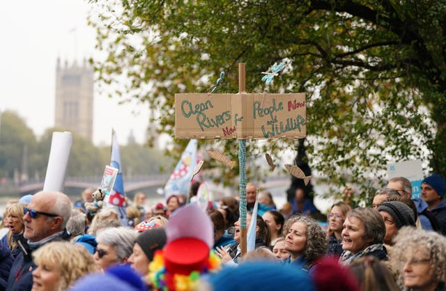 Protesters at the clean water march