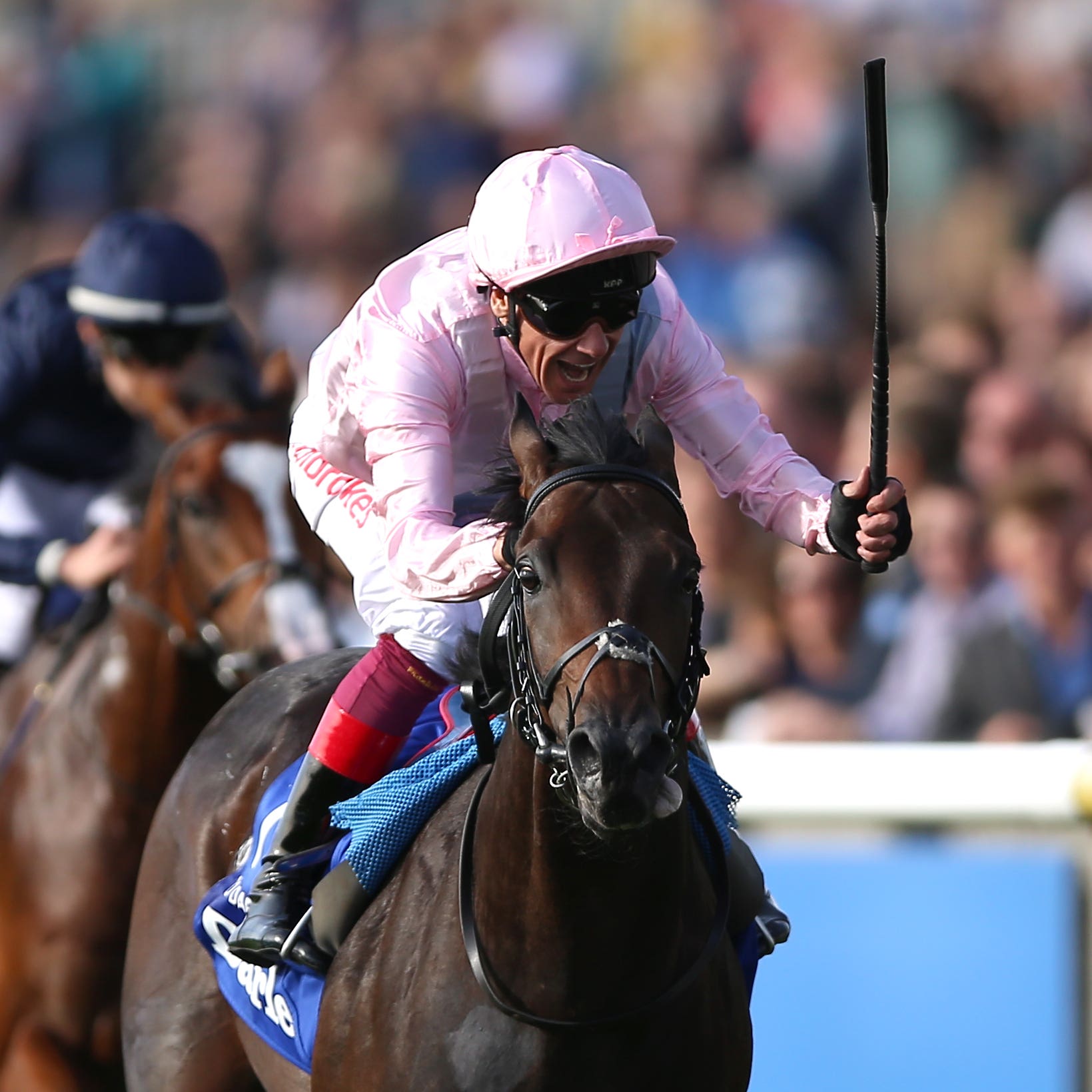 Too Darn Hot wins the Dewhurst Stakes at Newmarket
