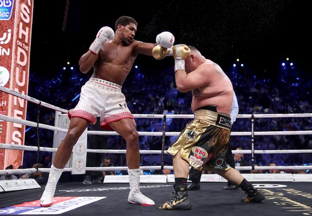 Anthony Joshua, left, last fought nine months ago when he beat Andy Ruiz Jr in their rematch (Nick Potts/PA)