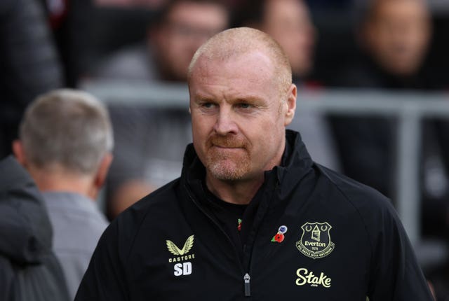 Everton boss Sean Dyche is under the spotlight