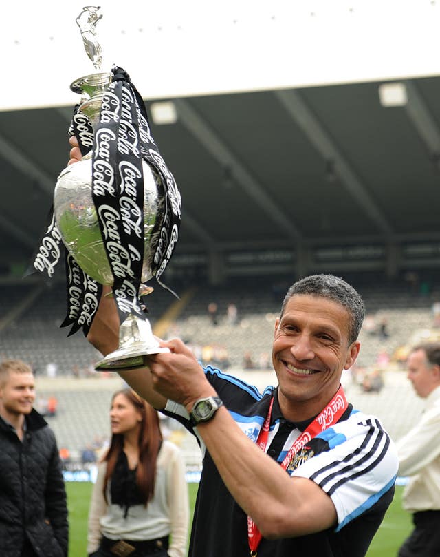 Chris Hughton guided Newcastle back into the Premier League as champions
