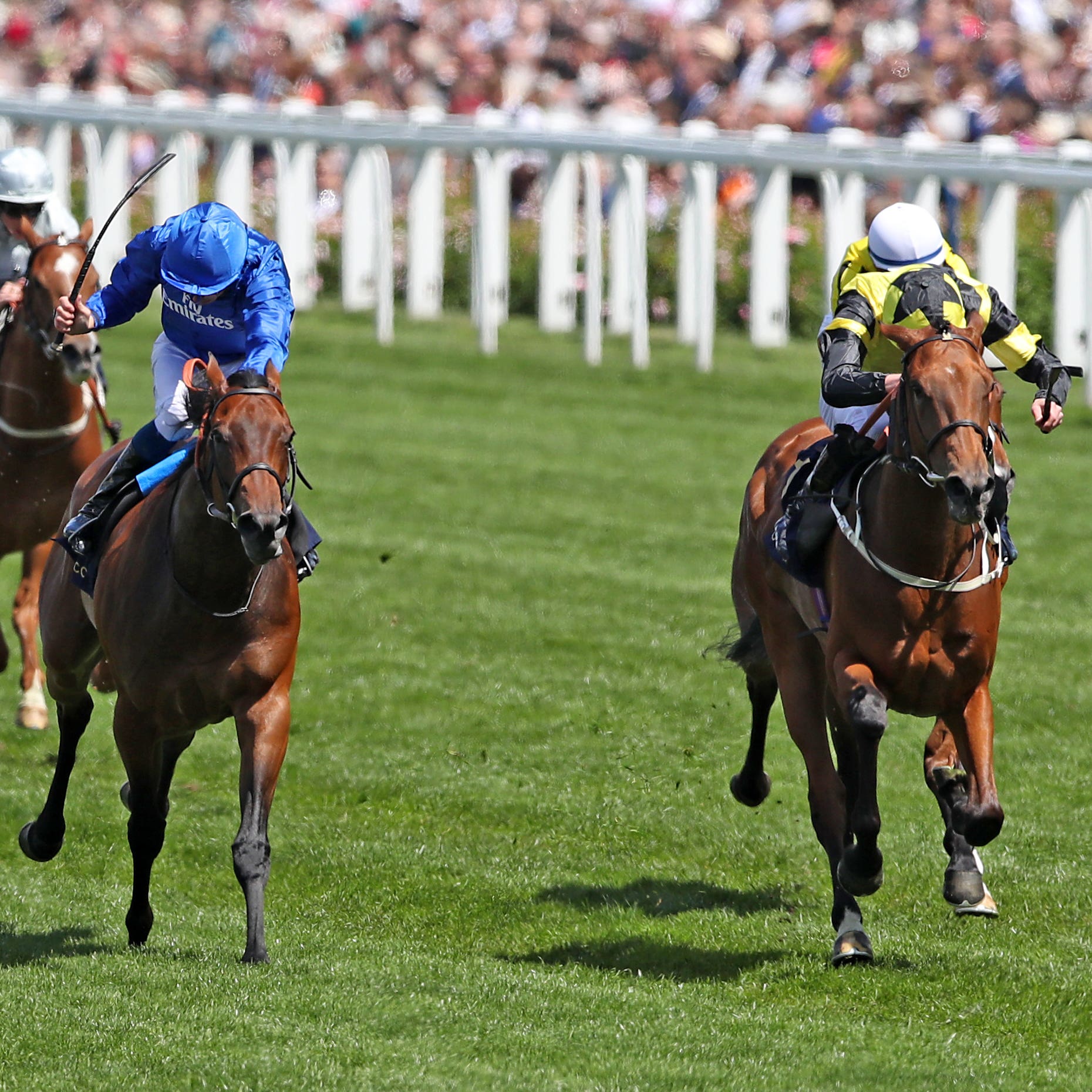 Main Edition and James Doyle (right) win the Albany Stakes
