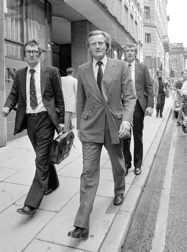 Michael Heseltine in Liverpool.