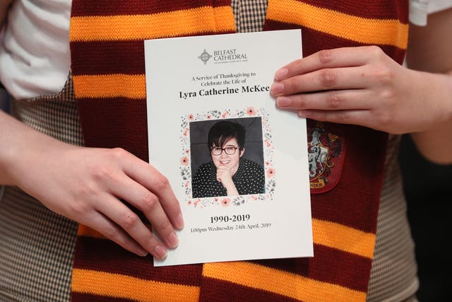 Order of service for the funeral of Lyra McKee