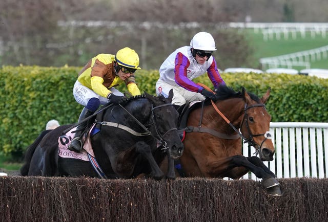 Bravemansgame (right) in the Cheltenham Gold Cup 