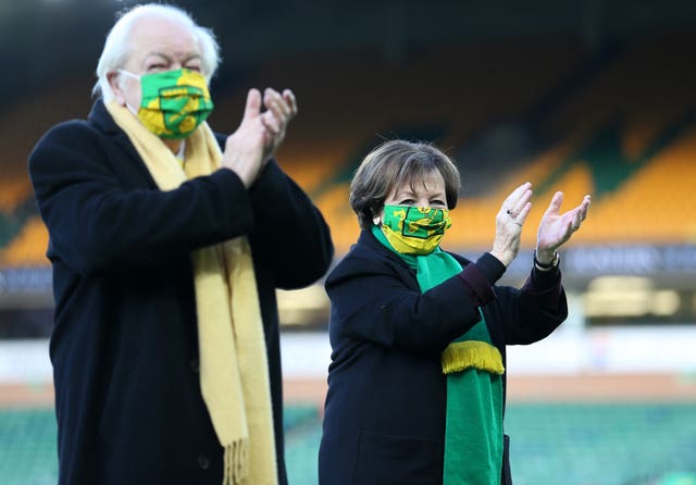 Norwich City joint majority shareholders Delia Smith and Michael Wynn-Jones