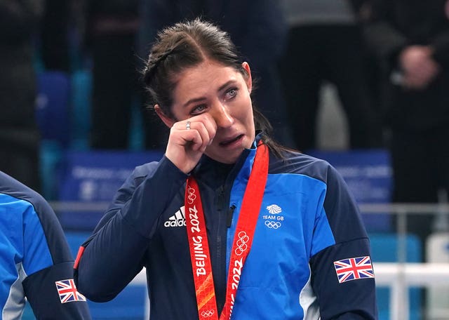 Eve Muirhead is finally an Olympic gold medal winner (Andrew Milligan/PA)