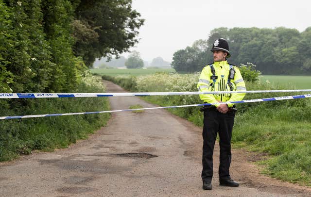 Aldborough helicopter crash scene