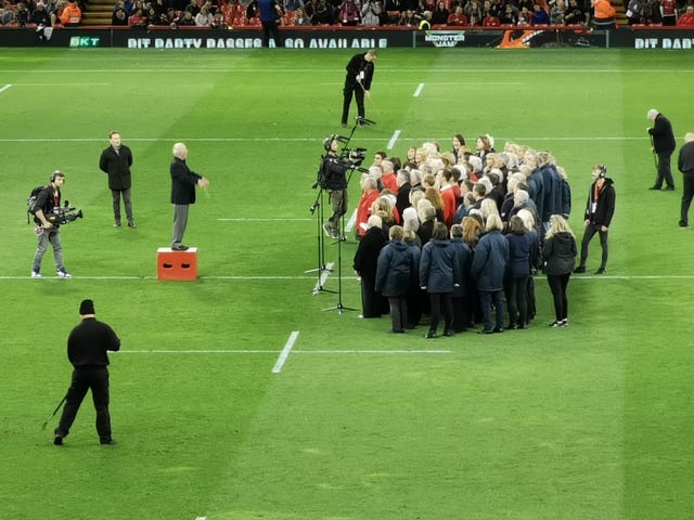 A choir in the Principality Stadium, Cardiff (Dan Waters/PA)