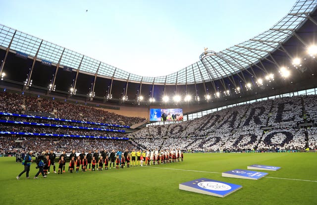 Tottenham's game against Ajax at their new stadium kicked off late