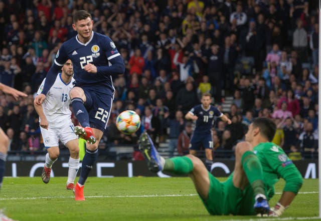 Oliver Burke scores Scotland's winner