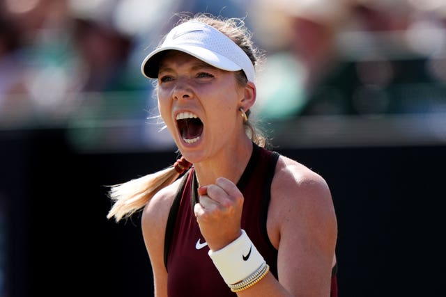 Katie Boulter on court