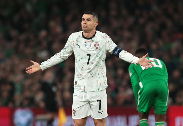 Cristiano Ronaldo pictured in action for Portugal against the Republic of Ireland in November 2025