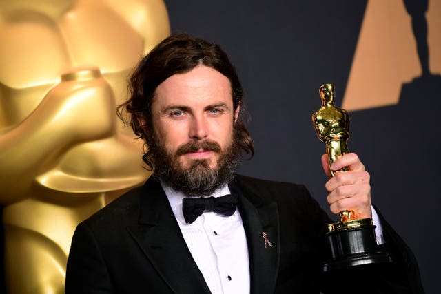 Casey Affleck with the award for Actor in a Leading Role for Manchester by the Sea at last year's Oscars (Ian West/PA)