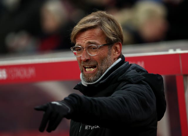 Liverpool manager Jurgen Klopp on the touchline at Stoke