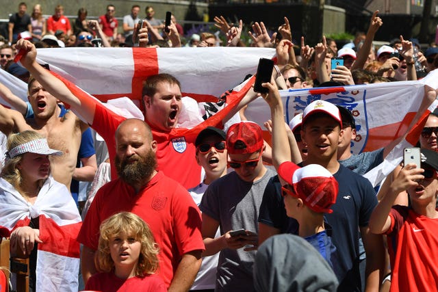 England fans watch England v Panama in Leeds
