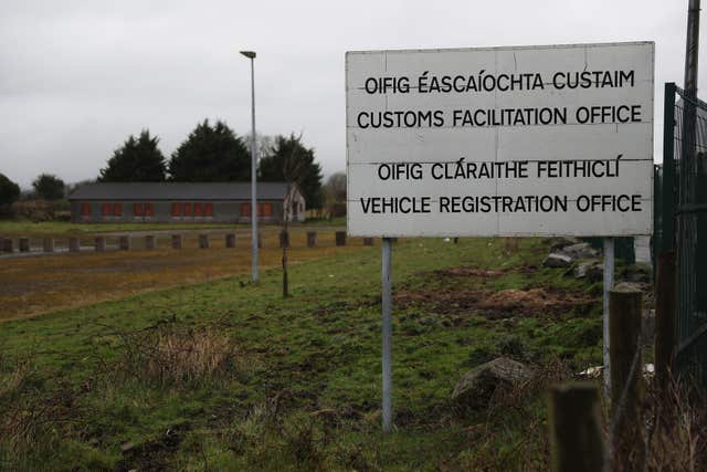 An abandoned Customs Facilitation Office at the border between the Republic of Ireland and Northern Ireland near the village of Killeen (Brian Lawless/PA)