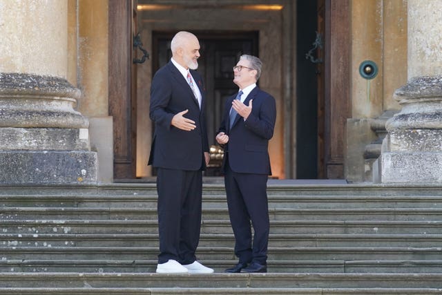 File photo of Sir Keir Starmer with Albanian prime minister Edi Rama