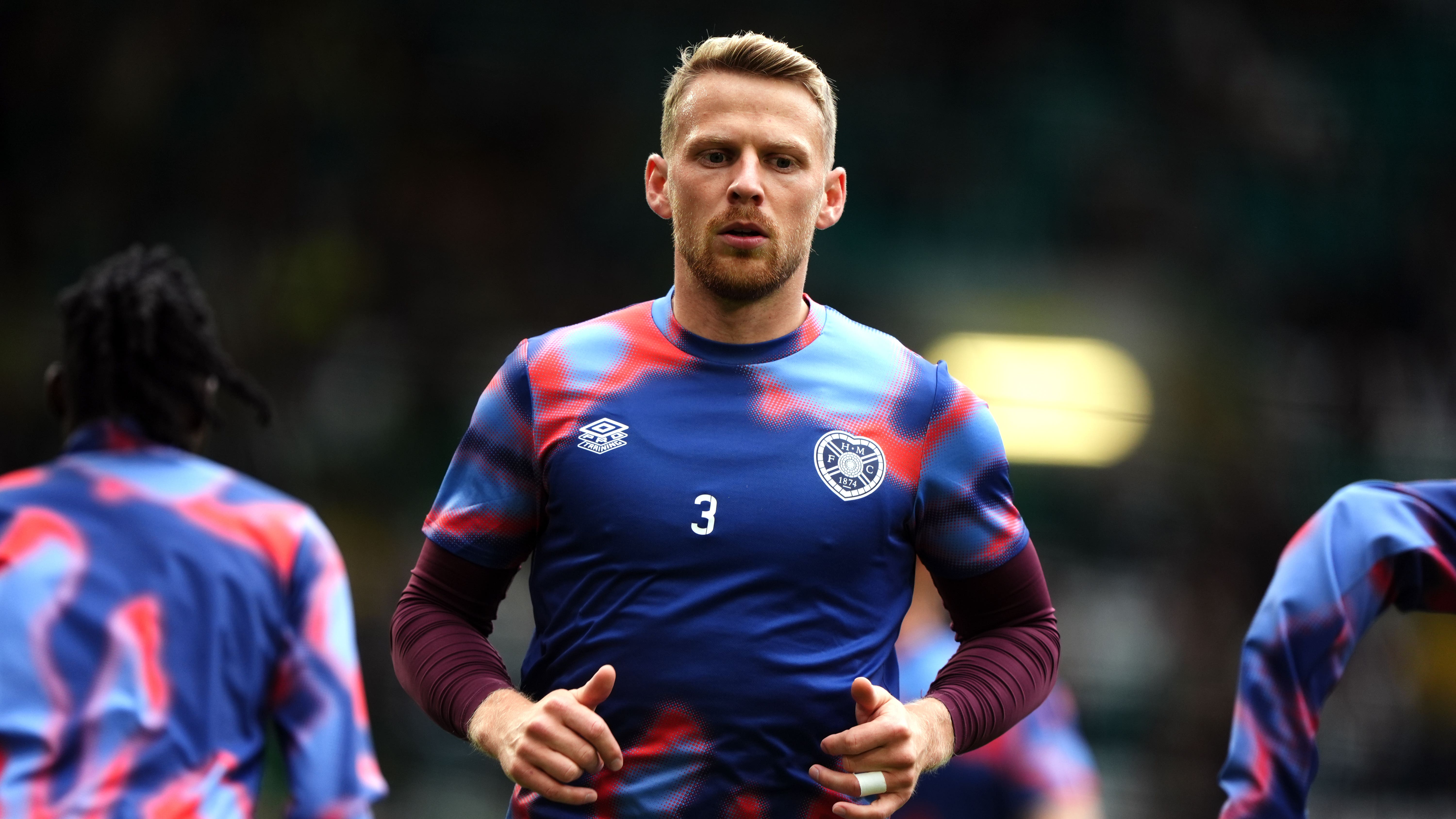 Stephen Kingsley fired Hearts to victory at Rugby Park (Andrew Milligan/PA)