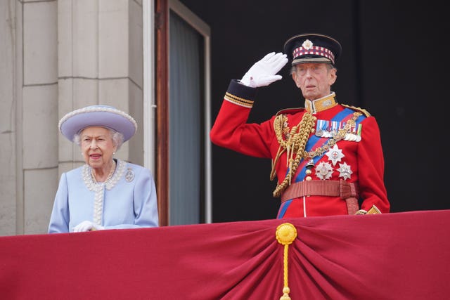 The Queen and the Duke of Kent 