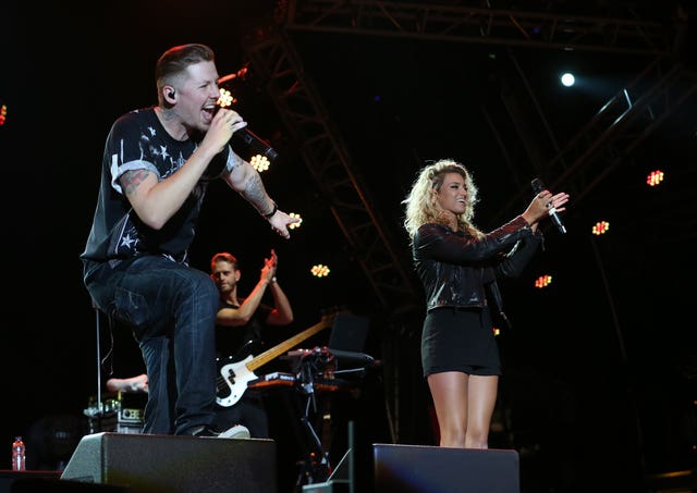 Professor Green and Tori Kelly perform at the MTV crashes Derry concert