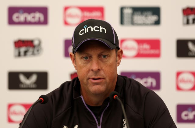 Marcus Trescothick speaks at a press conference