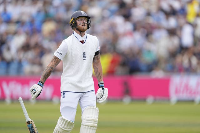 England’s Ben Stokes walks after being caught out by India’s Rishabh Pant