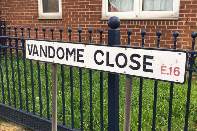 The bodies were found at a property on Vandome Close, Canning Town