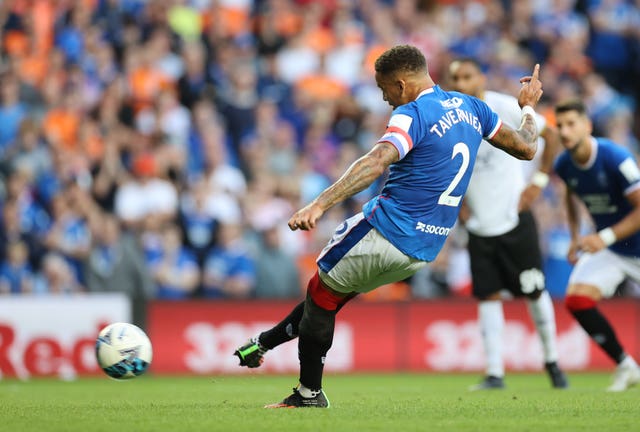 James Tavernier scores from the penalty spot
