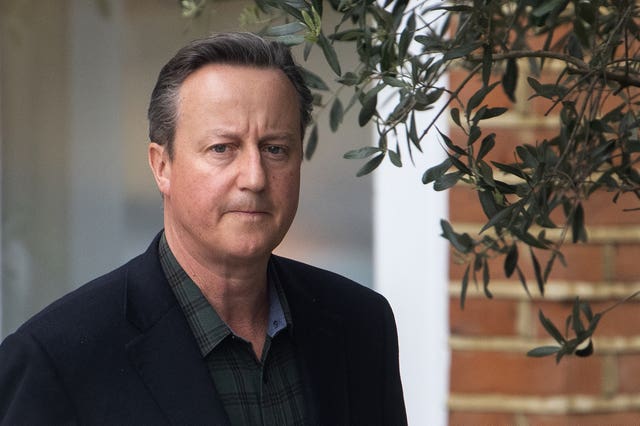 Former prime minister David Cameron
